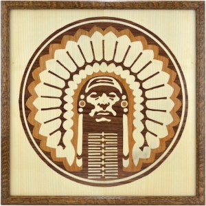 Chief Illiniwek Marquetry