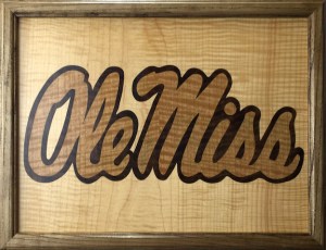 Ole Miss marquetry logo